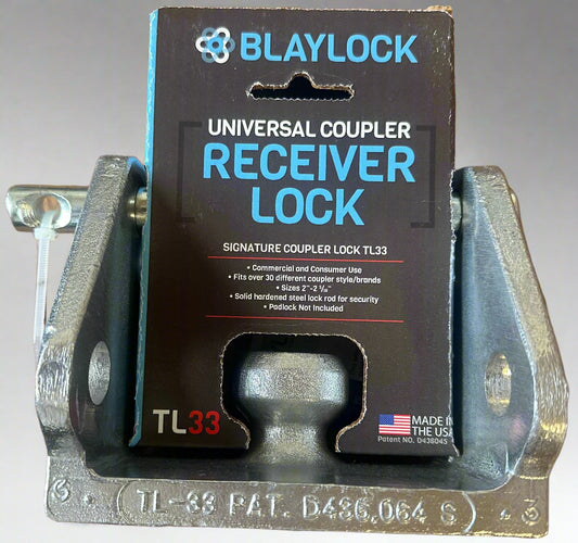 Blaylock EZ Lock Trailer Coupler Lock for 1-7/8", 2", and 2-5/16" Couplers - Aluminum