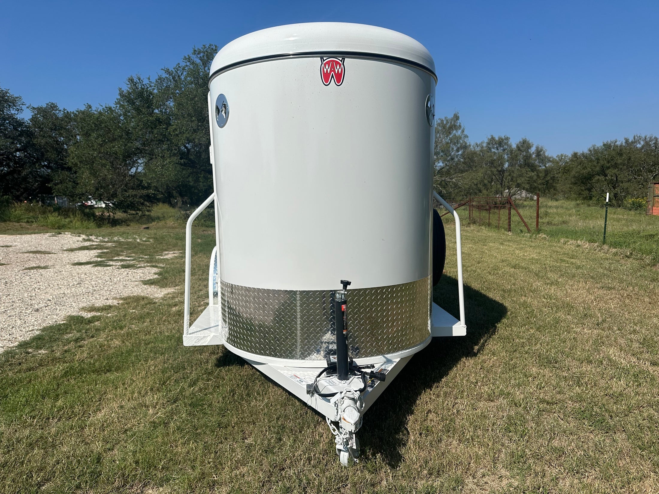 WW 5'x14' Livestock Trailer WHITE - 8206