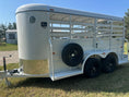 Load image into Gallery viewer, WW 5'x14' Livestock Trailer WHITE - 8206
