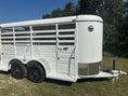 Load image into Gallery viewer, WW 5'x14' Livestock Trailer WHITE - 8206
