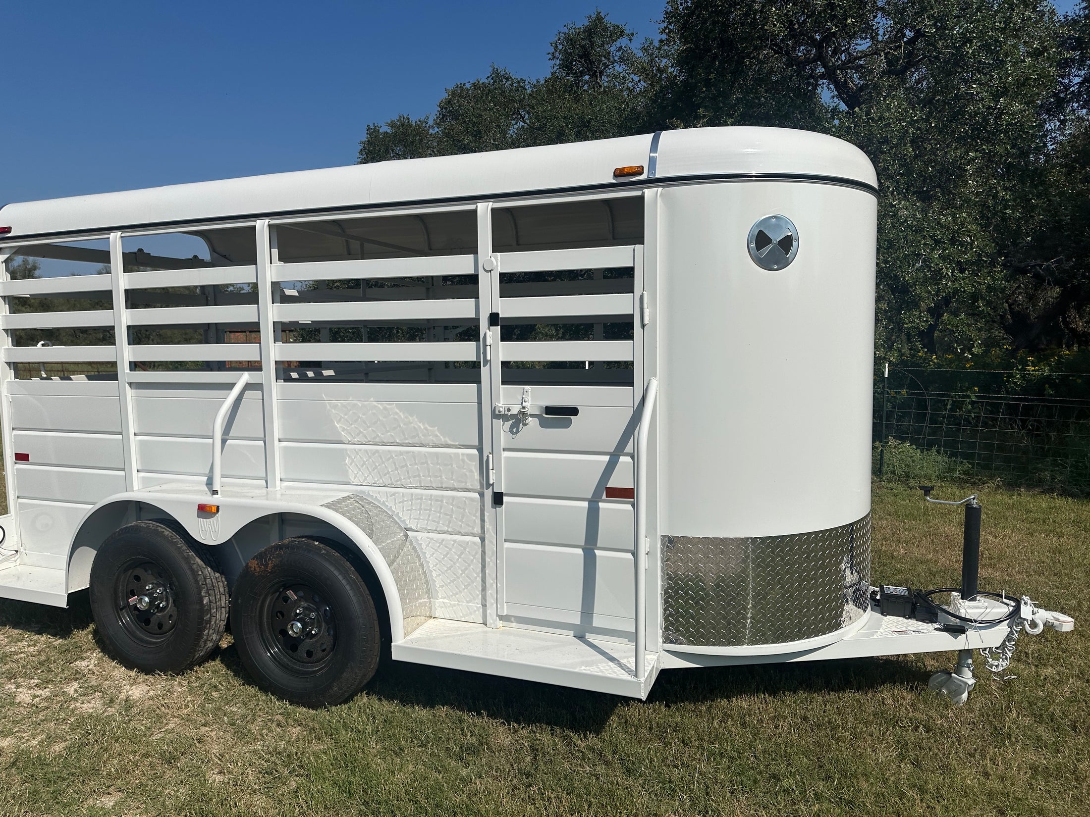 WW 5'x14' Livestock Trailer WHITE - 8206