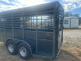 Load image into Gallery viewer, Calico 6'x16'x6'6"Livestock Bumper Pull Trailer-- Dark Slate Gray- 0175 Calico
