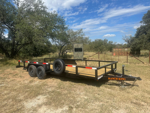Ranch King 6'10&quot;x20' Tandem Utility 10k RAMPS - 2478 Ranch King