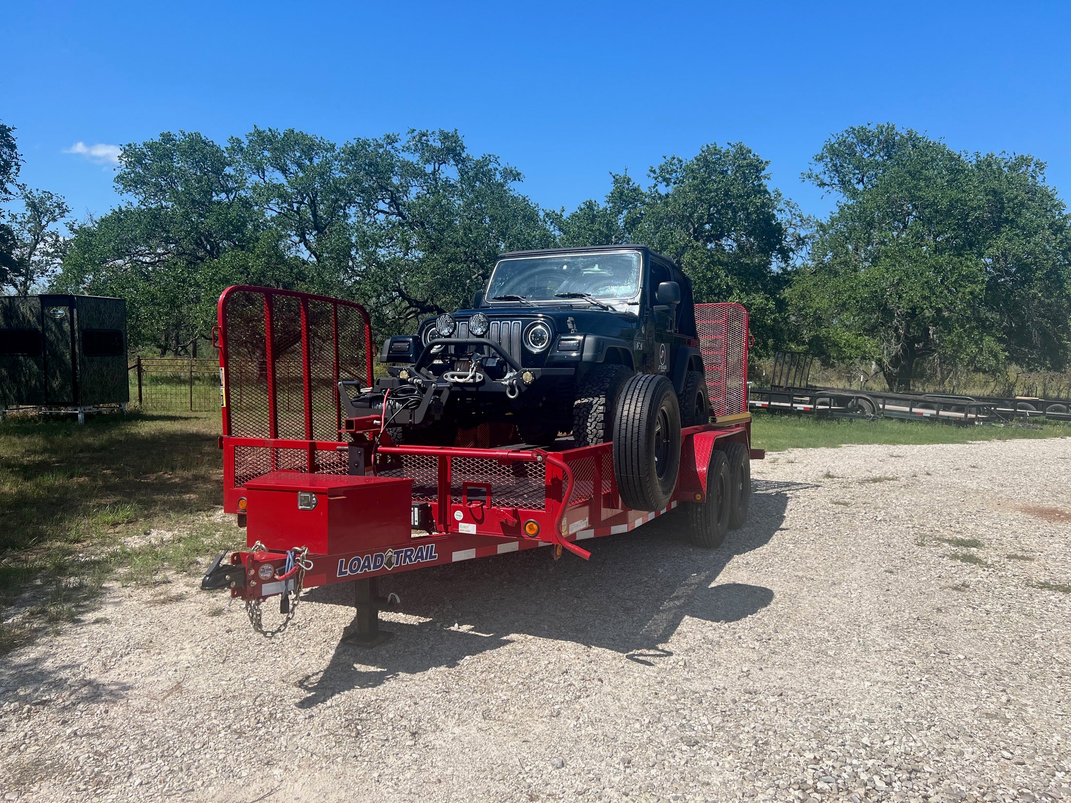 Red Utility Equipment Trailer Rental