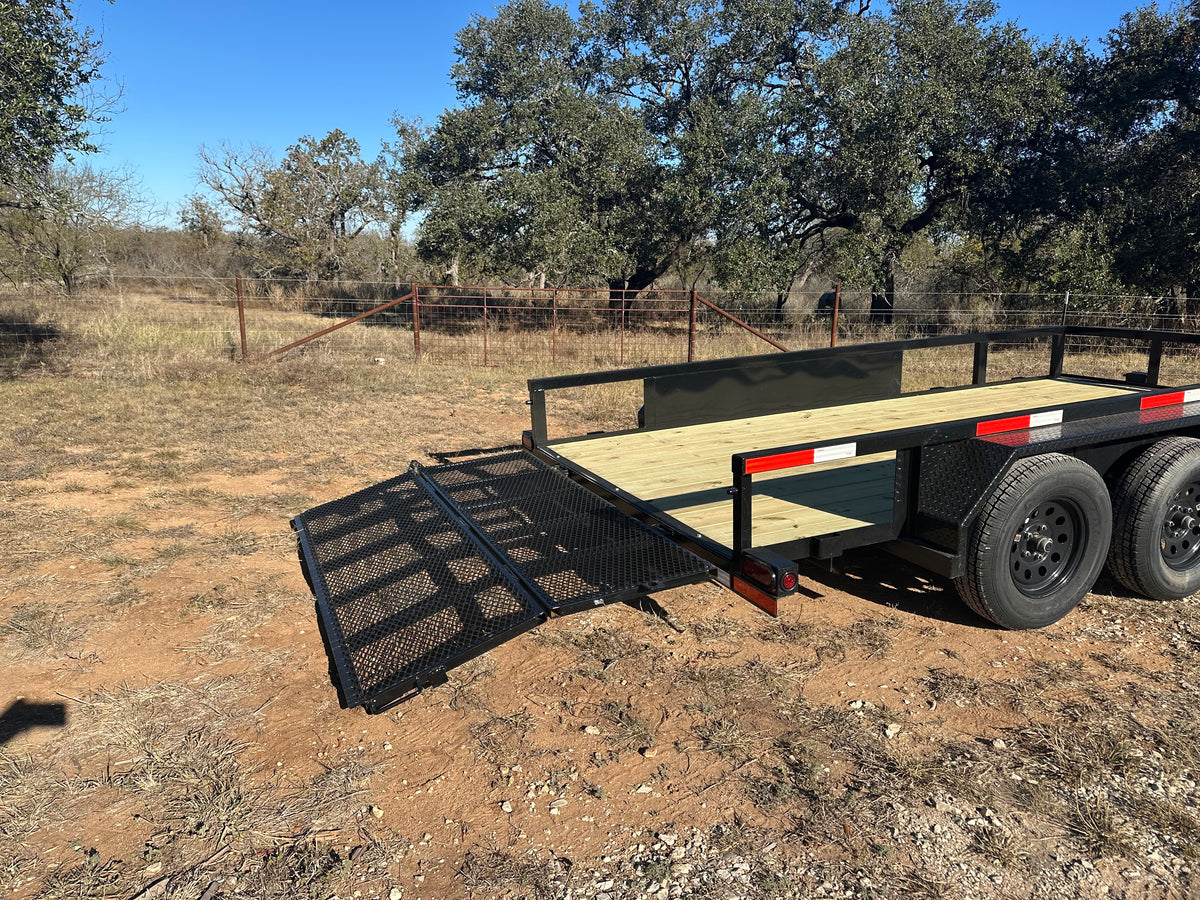 Ranch King 6'10"x14' Tandem Utility Trailer BIFOLD GATE - 4402