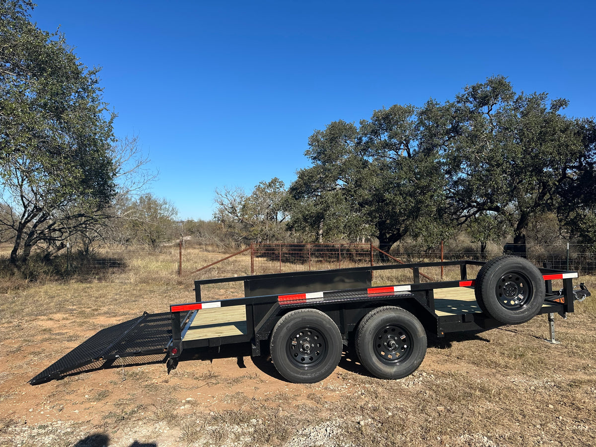 Ranch King 6'10"x14' Tandem Utility Trailer BIFOLD GATE - 4402