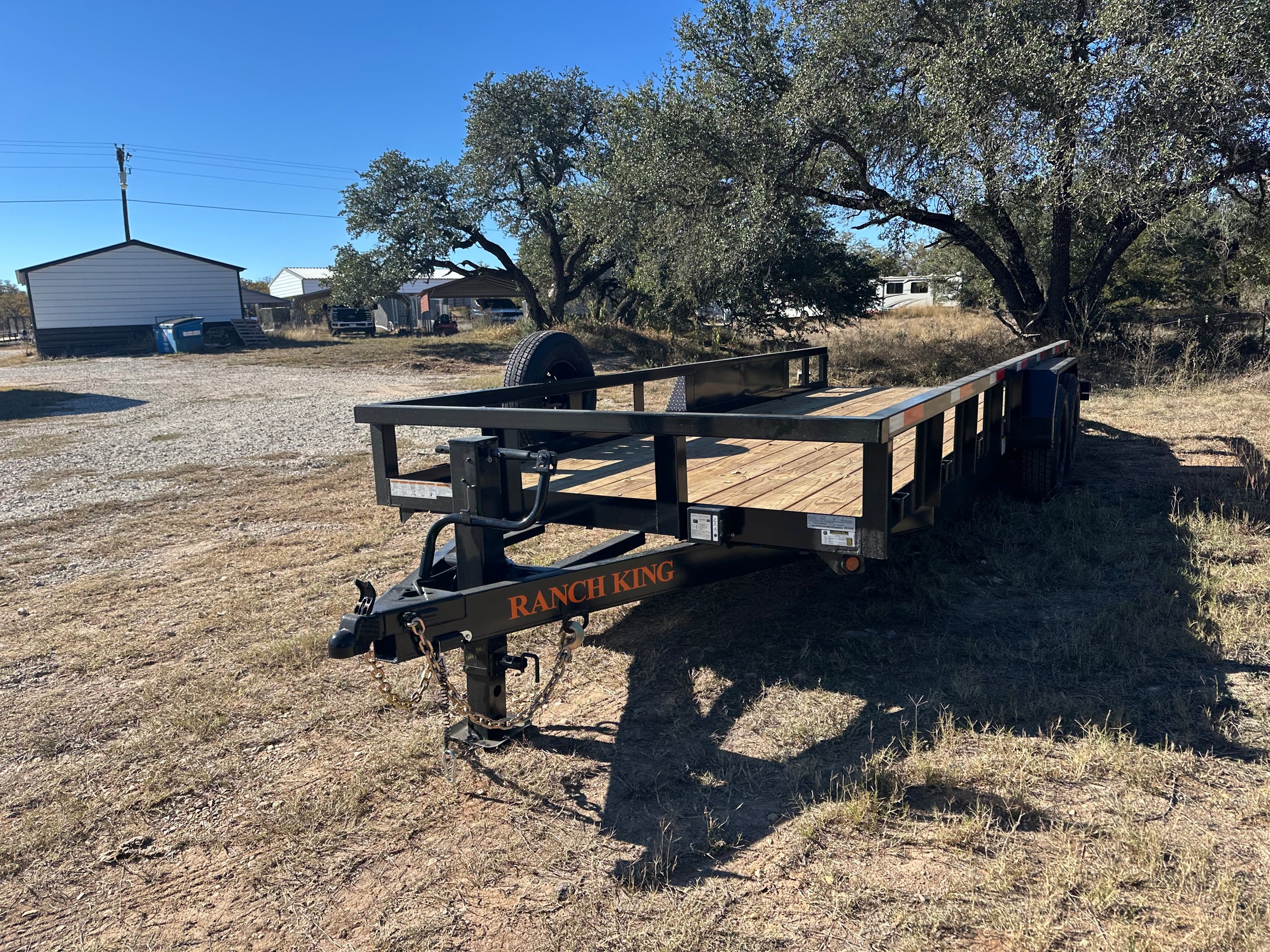 Ranch King 6'10"x20' Tandem Utility Trailer 14k STAND UP RAMPS - 2485