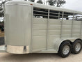 Load image into Gallery viewer, Calico 6'x16'x6'6" Livestock Tandem Axle 7K Trailer PUEBLO GOLD -1053

