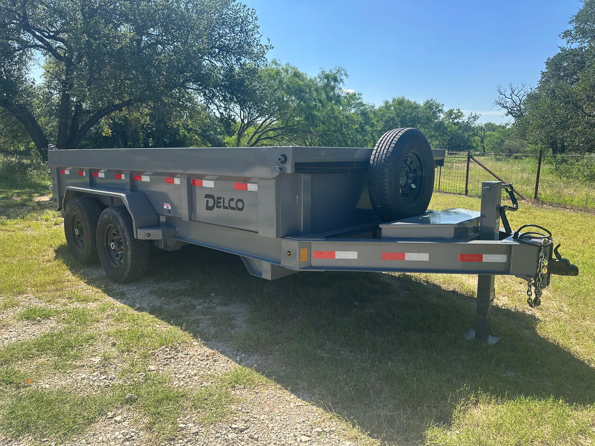 Delco 83"x14' Tandem GRAY Dump Trailer 14K - 2022