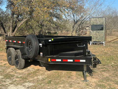 Delco Dump 72"x12' Tandem Axle Dump Trailer ARMY GREEN - 0822