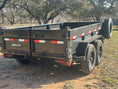Load image into Gallery viewer, Delco Dump 72"x12' Tandem Axle Dump Trailer ARMY GREEN - 0822
