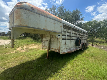 USED Homemade 6'X20' Gooseneck Livestock -HMMD