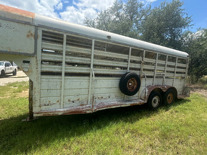 USED Homemade 6'X20' Gooseneck Livestock -HMMD