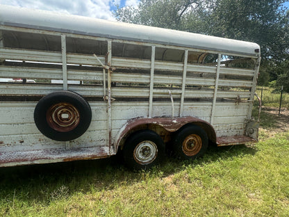 USED Homemade 6'X20' Gooseneck Livestock -HMMD