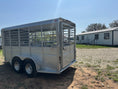 Load image into Gallery viewer, Calico 6x16x6'6" Livestock Trailer SILVER - 0027
