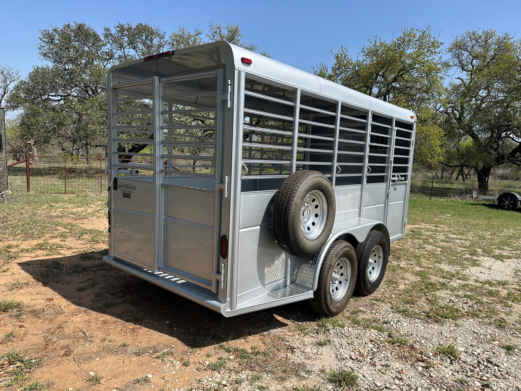 Calico 6x16x6'6" Livestock Trailer SILVER - 0027