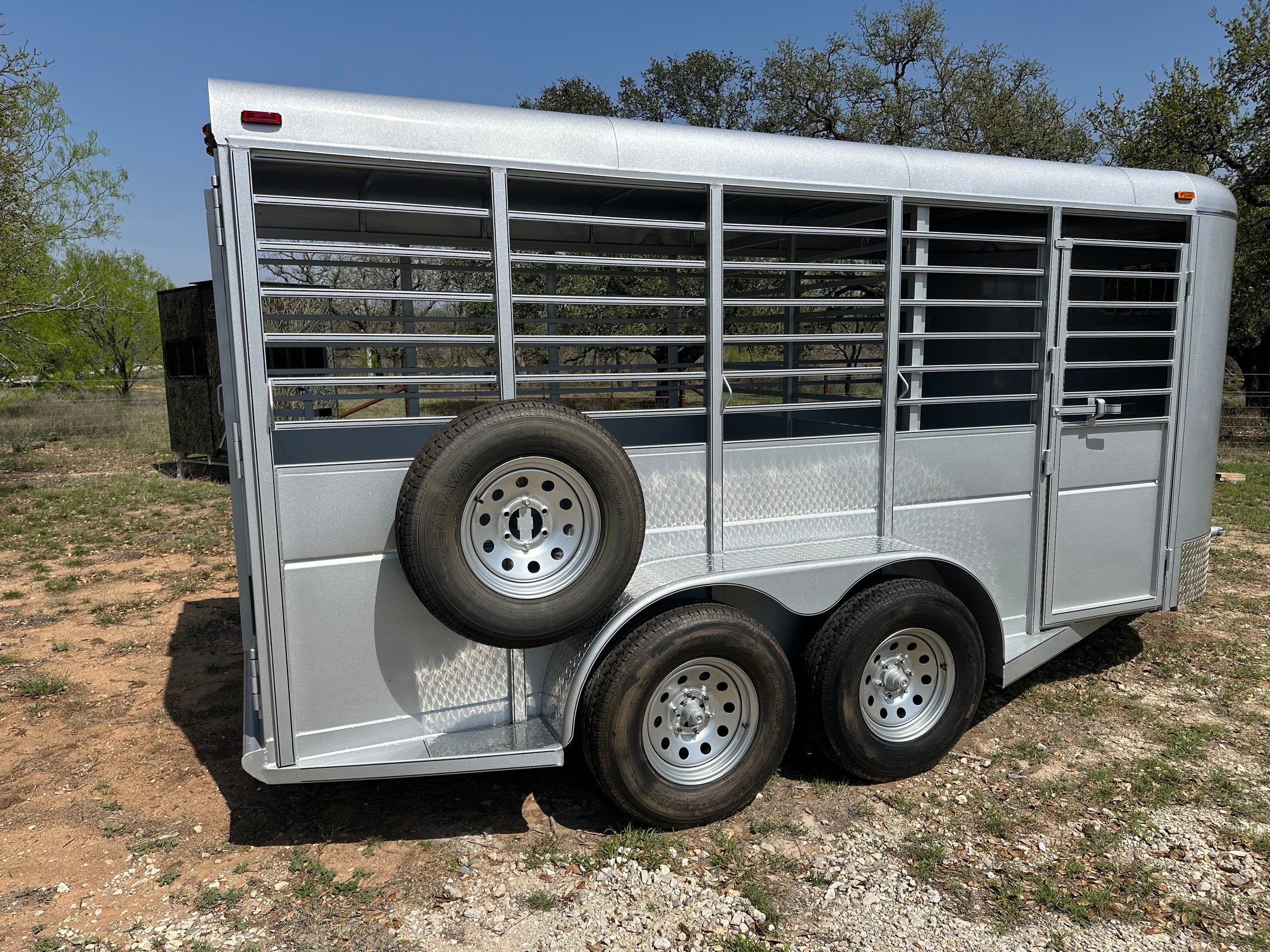 Calico 6x16x6'6" Livestock Trailer SILVER - 0027