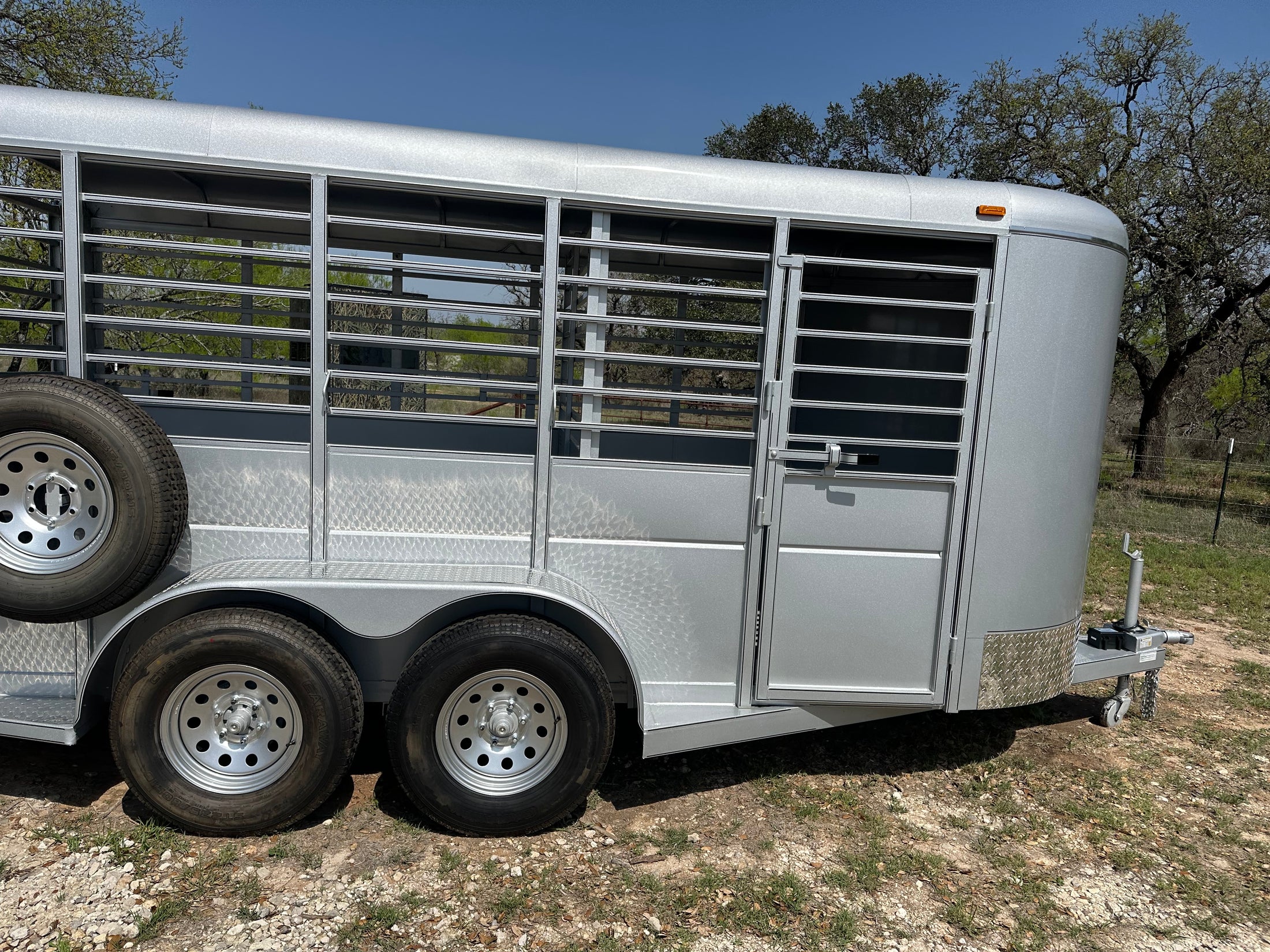 Calico 6x16x6'6" Livestock Trailer SILVER - 0027
