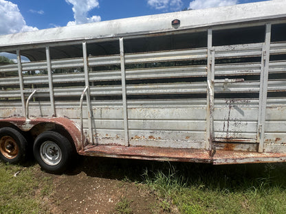 USED Homemade 6'X20' Gooseneck Livestock -HMMD
