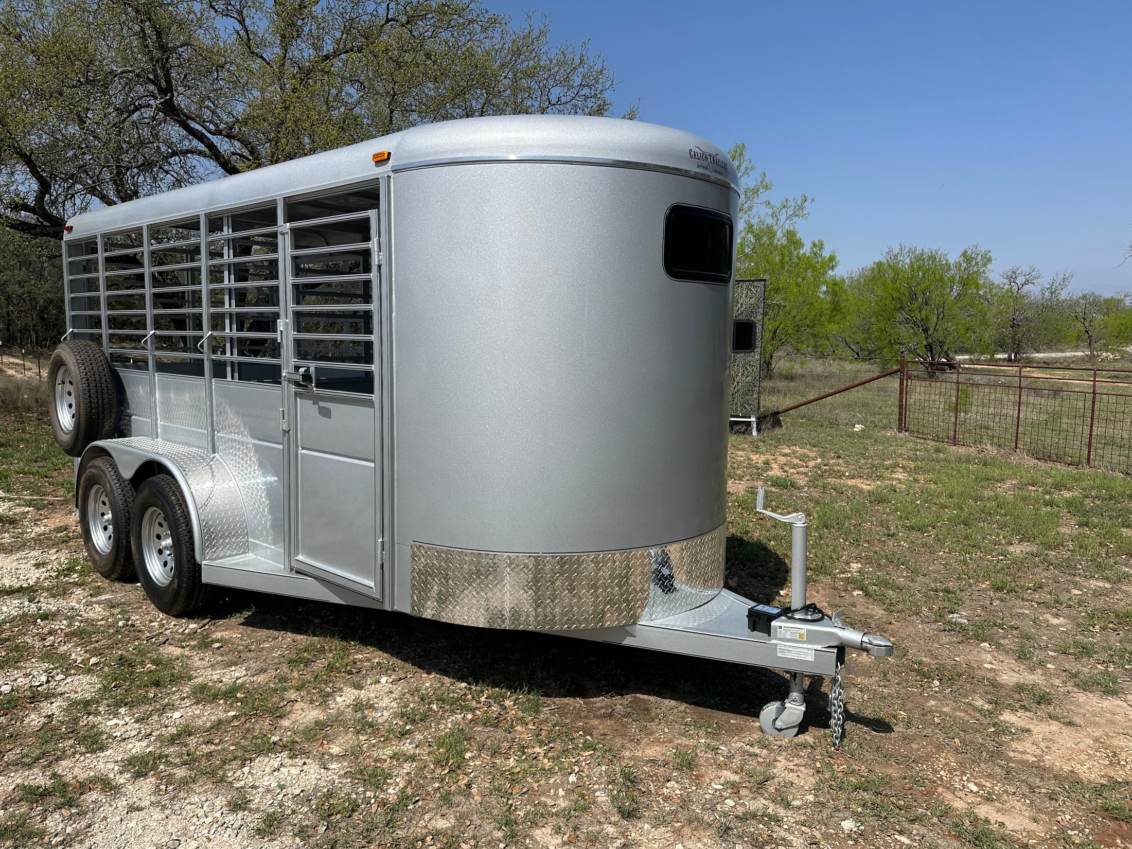 Calico 6x16x6'6" Livestock Trailer SILVER - 0027