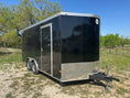 Load image into Gallery viewer, Wells Cargo 102"x16'x7' Tandem Cargo- BLACK - 8606
