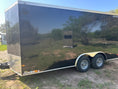 Load image into Gallery viewer, Wells Cargo 102"x16'x7' Tandem Cargo- BLACK - 8606
