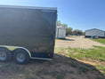 Load image into Gallery viewer, Wells Cargo 102"x16'x7' Tandem Cargo- BLACK - 8606
