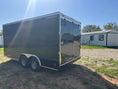 Load image into Gallery viewer, Wells Cargo 102"x16'x7' Tandem Cargo- BLACK - 8606
