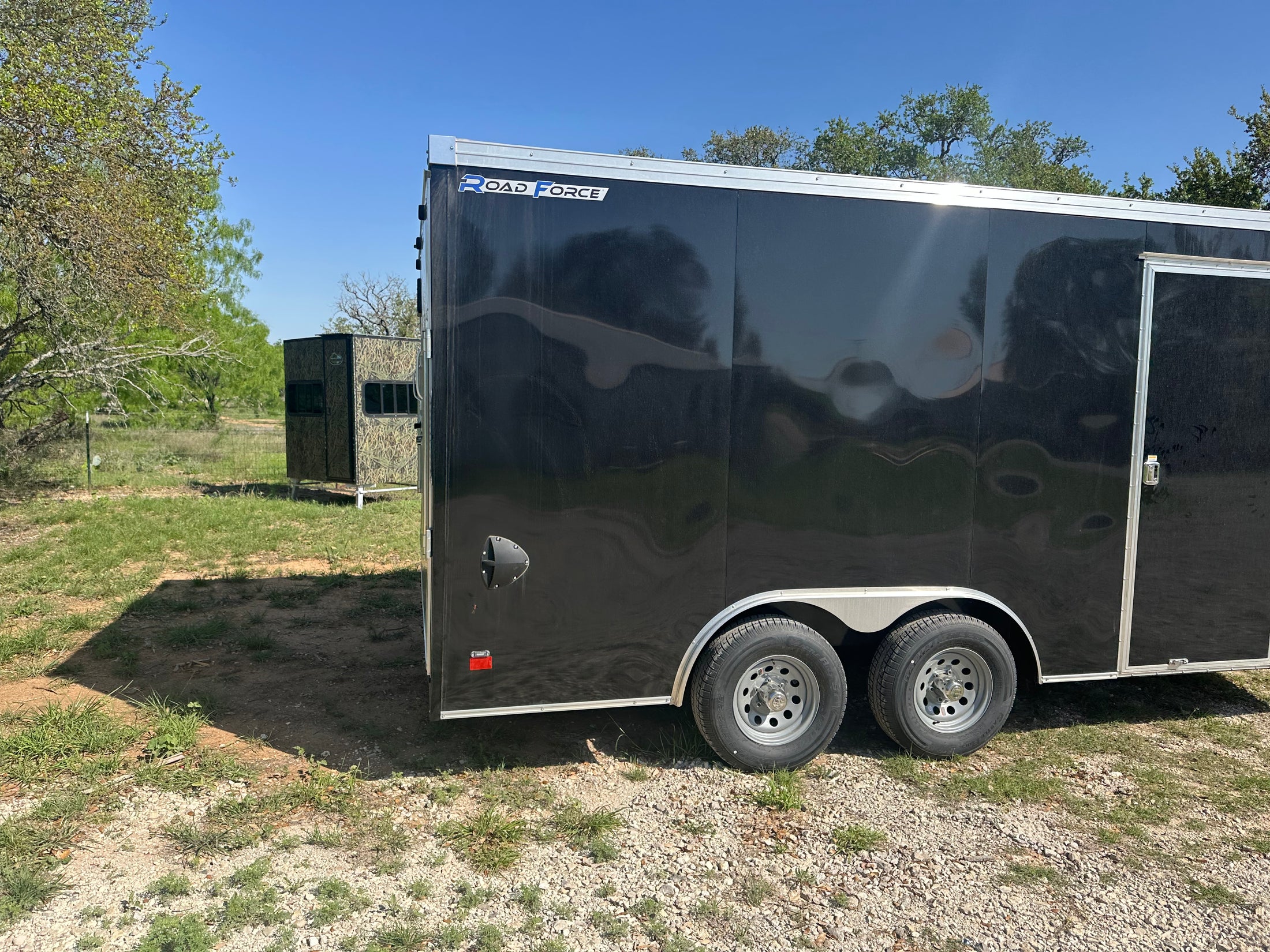 Wells Cargo 102"x16'x7' Tandem Cargo- BLACK - 8606