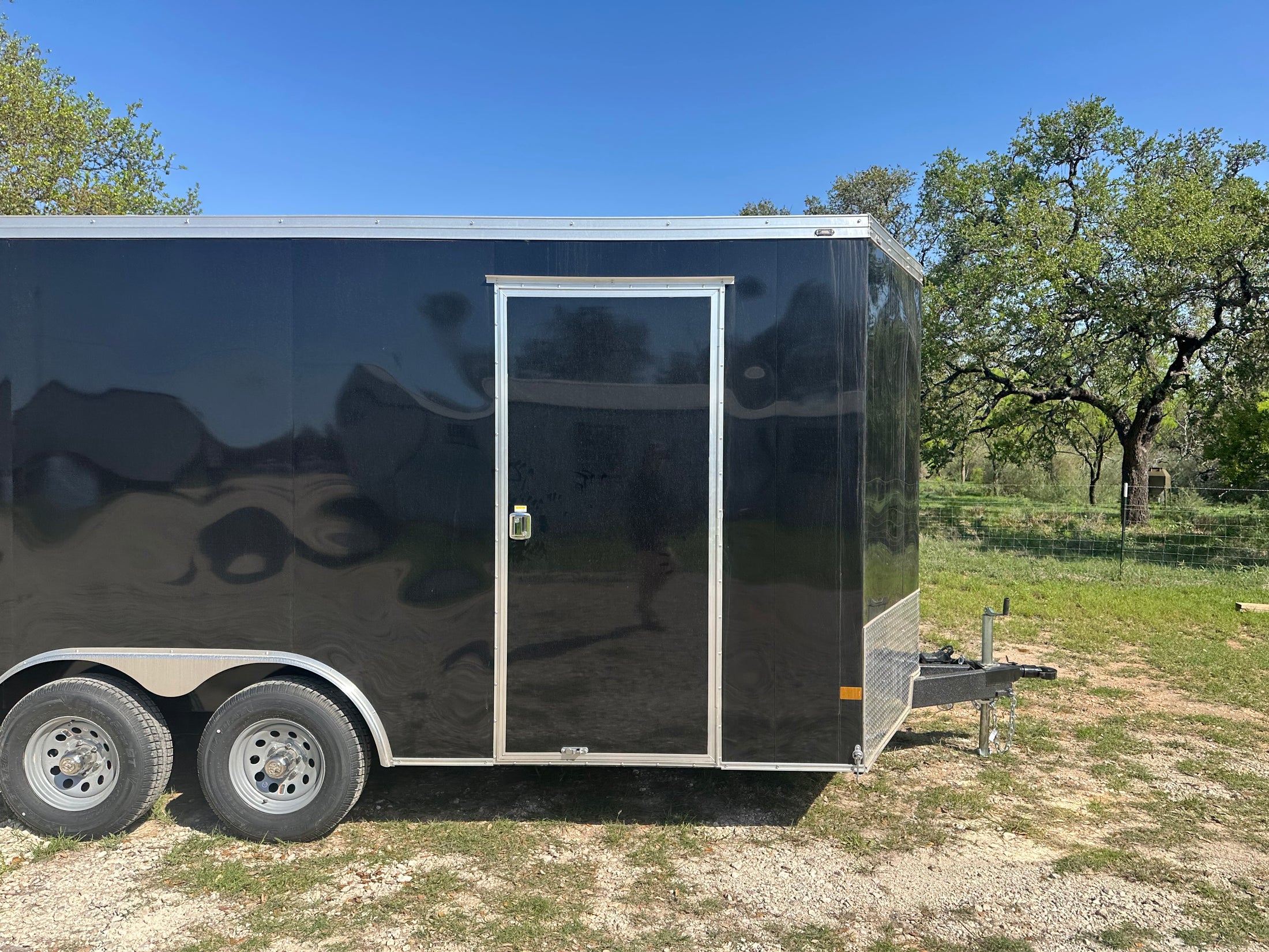 Wells Cargo 102"x16'x7' Tandem Cargo- BLACK - 8606