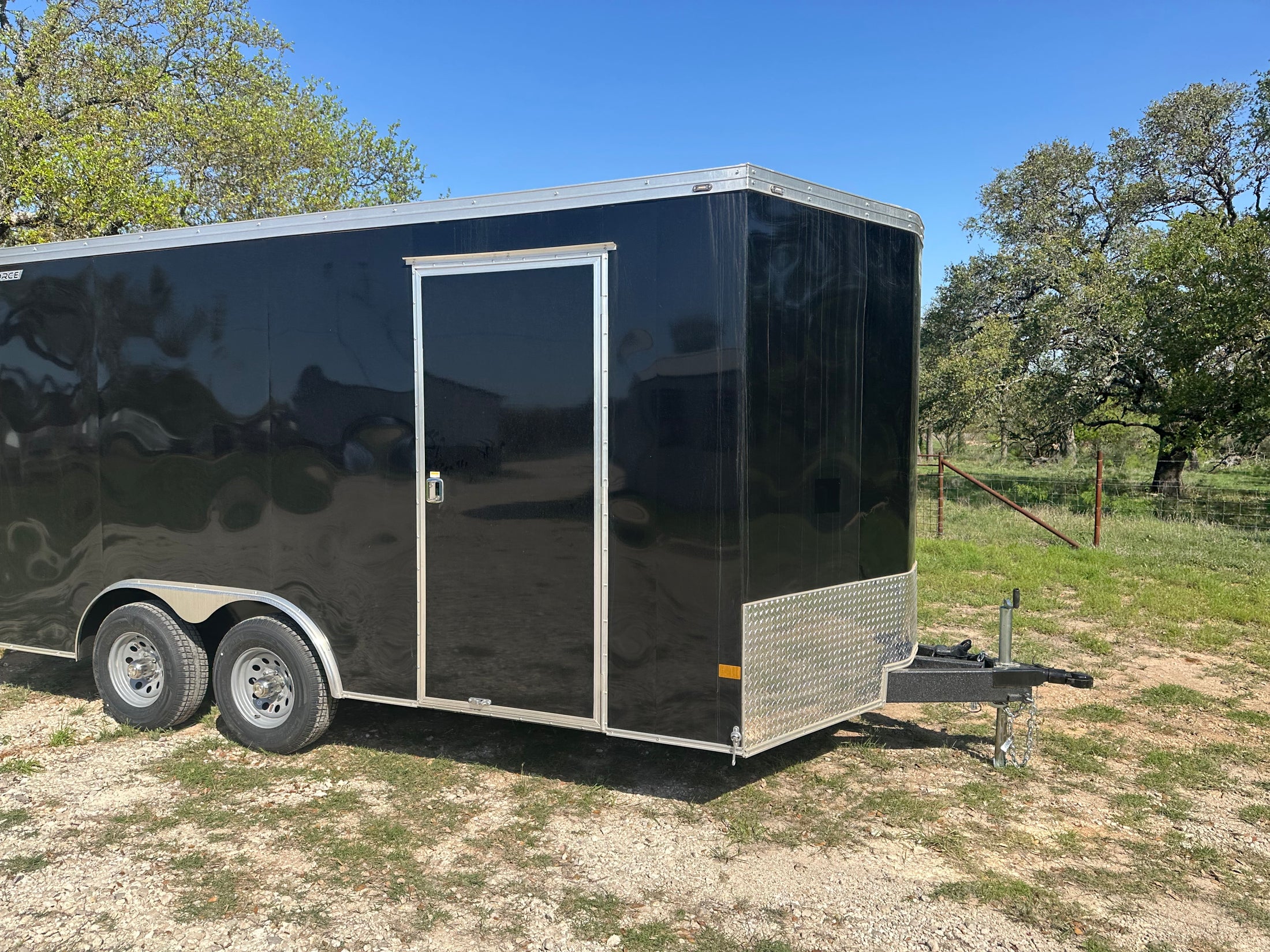 Wells Cargo 102"x16'x7' Tandem Cargo- BLACK - 8606