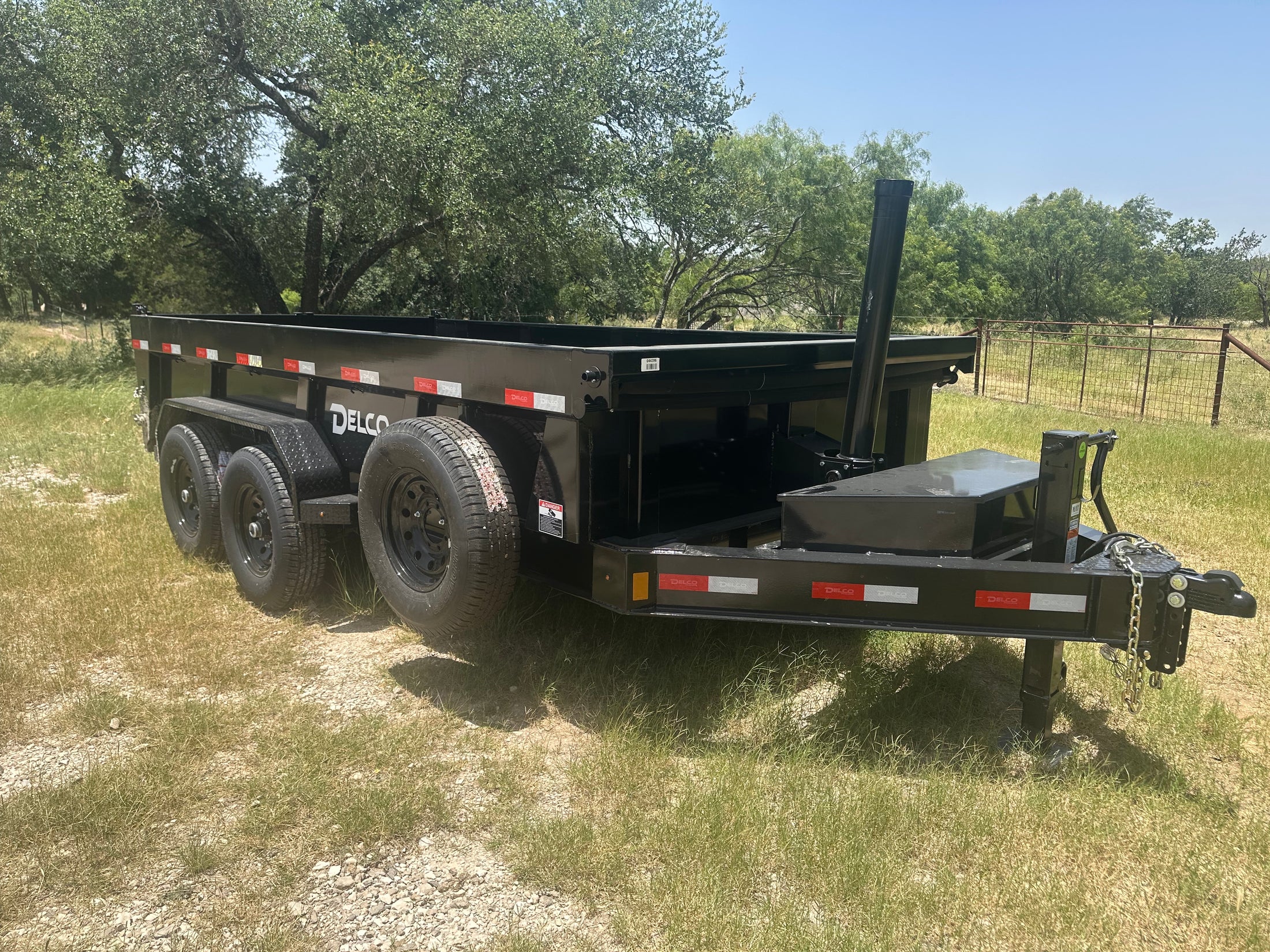 Delco 83"x14' Tandem Telescopic Dump Trailer 14K BLACK - 4396