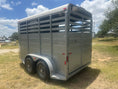 Load image into Gallery viewer, USED 2015 CM 6x14 Silver 2 Horse Slant Bumper Trailer- 4479
