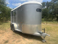 Load image into Gallery viewer, USED 2015 CM 6x14 Silver 2 Horse Slant Bumper Trailer- 4479
