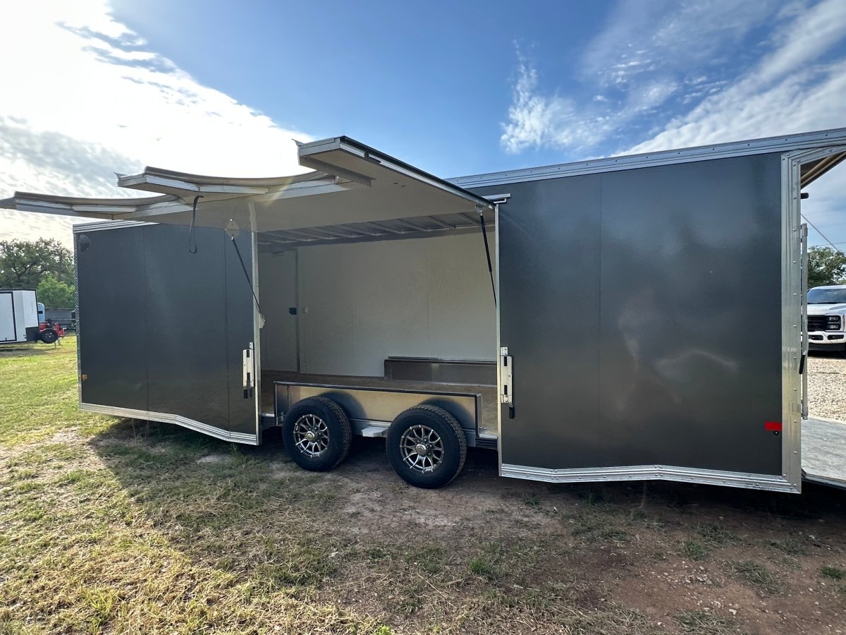 Alcom EZ Haul 102"x24' Tandem Cargo CHARCOAL - 2476 - J4 Trailer