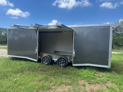 Alcom EZ Haul 102"x24' Tandem Cargo CHARCOAL - 2476 - J4 Trailer