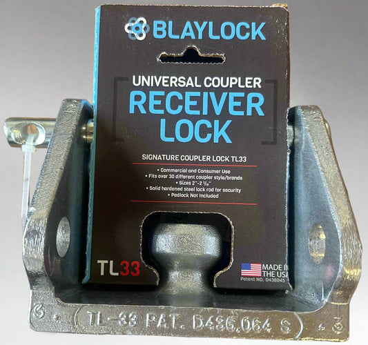 Blaylock EZ Lock Trailer Coupler Lock for 1 - 7/8", 2", and 2 - 5/16" Couplers - Aluminum - J4 Trailer