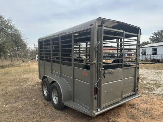 Calico 6'x16'x6'6" Livestock Bumper Pull Tandem Trailer - BEIGE - 0539 - J4 Trailer