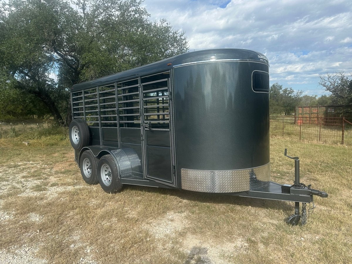 Calico 6'x16'x6'6"Livestock Bumper Pull Trailer - Dark Slate Gray - 0175 - J4 Trailer
