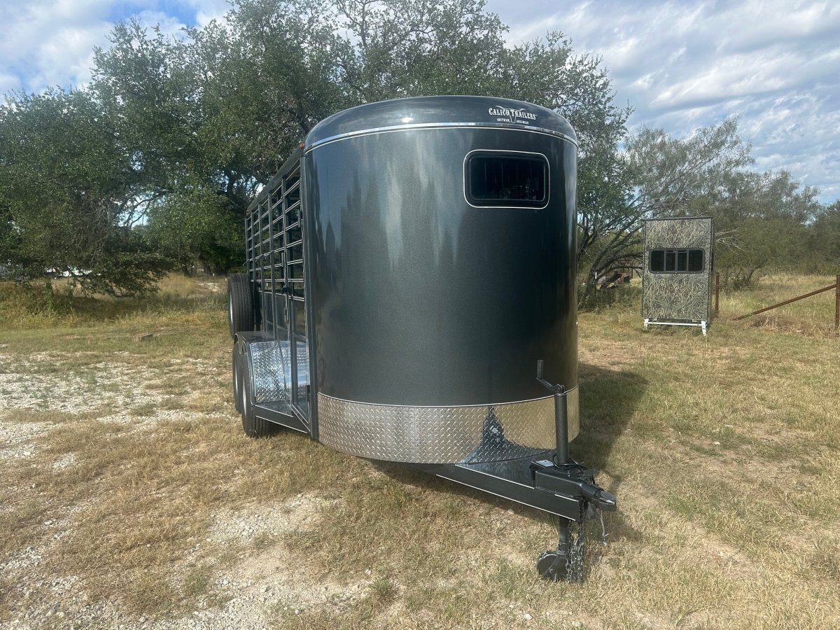 Calico 6'x16'x6'6"Livestock Bumper Pull Trailer - Dark Slate Gray - 0175 - J4 Trailer