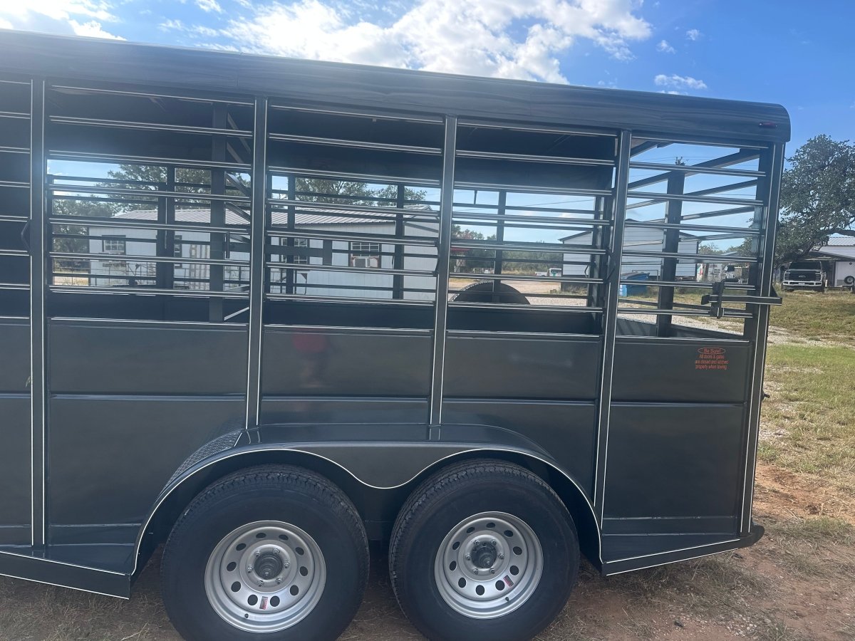 Calico 6'x16'x6'6"Livestock Bumper Pull Trailer - Dark Slate Gray - 0175 - J4 Trailer