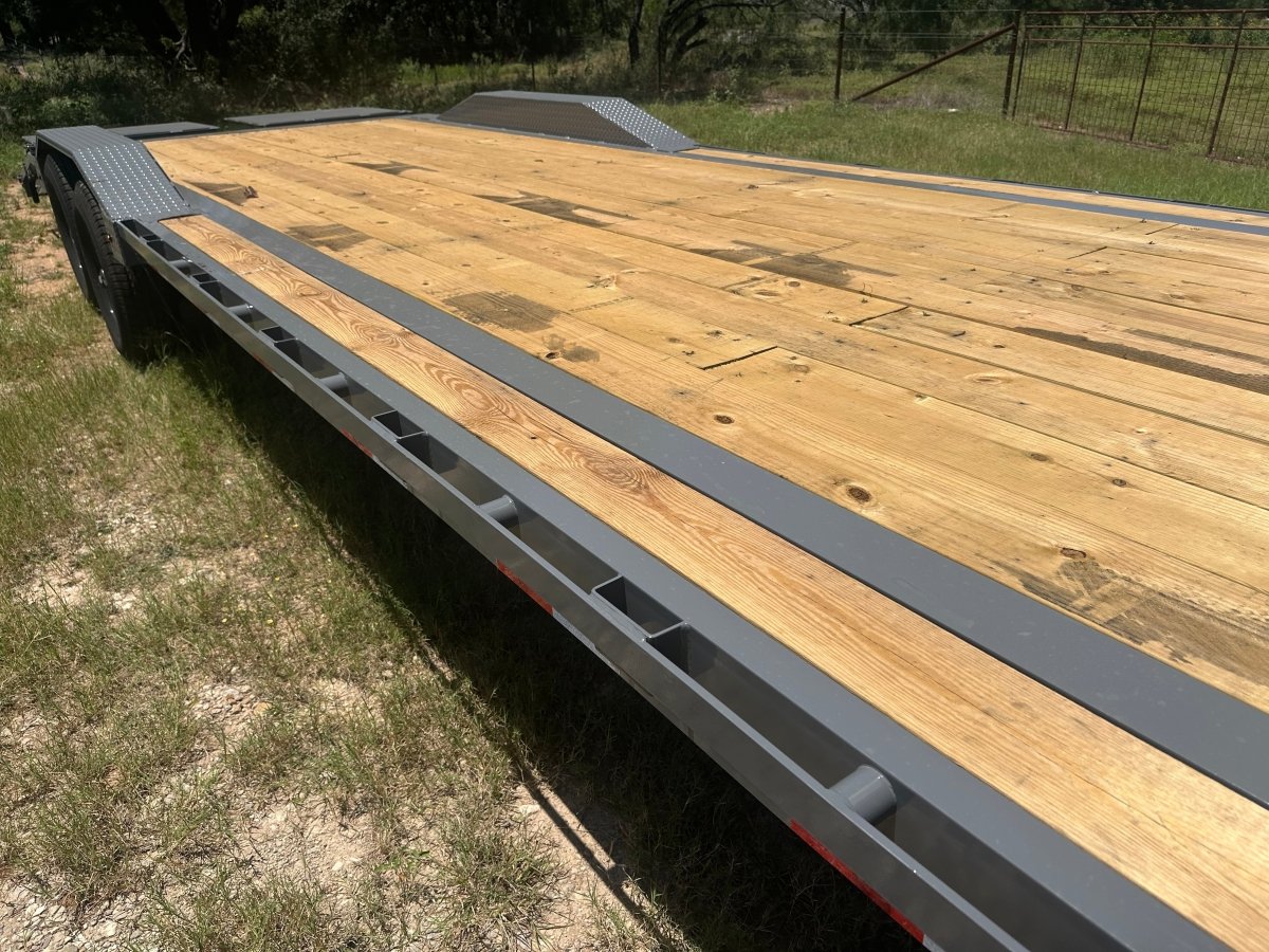 Delco 102"x26' Gooseneck Carhauler 14 K Dove Monster Ramps GRAY - 7542 - J4 Trailer