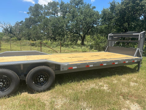 Delco 102"x26' Gooseneck Carhauler 14 K Dove Monster Ramps GRAY - 7542 - J4 Trailer