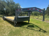 Delco 102"x26' Gooseneck Carhauler 14 K Dove Monster Ramps GRAY - 7542 - J4 Trailer