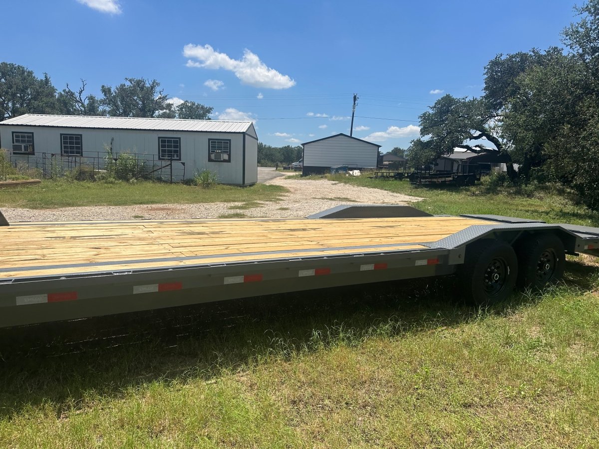 Delco 102"x26' Gooseneck Carhauler 14 K Dove Monster Ramps GRAY - 7542 - J4 Trailer