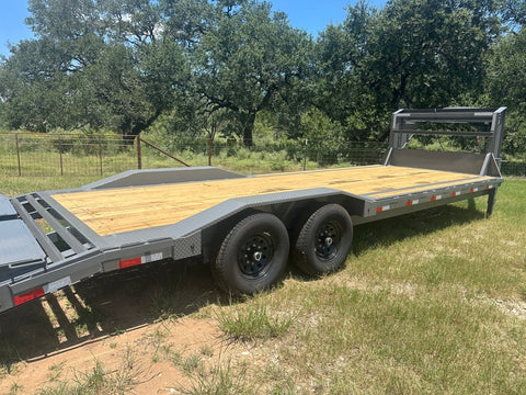 Delco 102"x26' Gooseneck Carhauler 14 K Dove Monster Ramps GRAY - 7542 - J4 Trailer