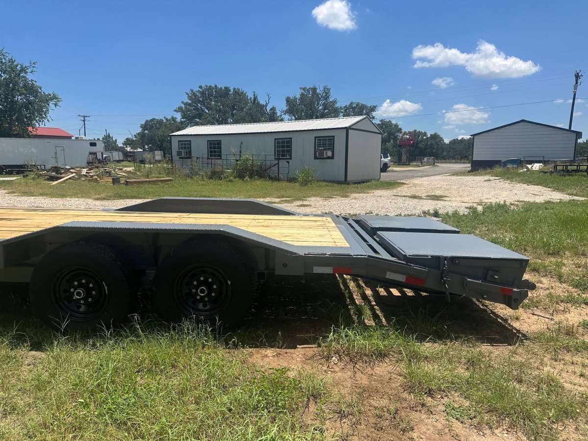 Delco 102"x26' Gooseneck Carhauler 14 K Dove Monster Ramps GRAY - 7542 - J4 Trailer