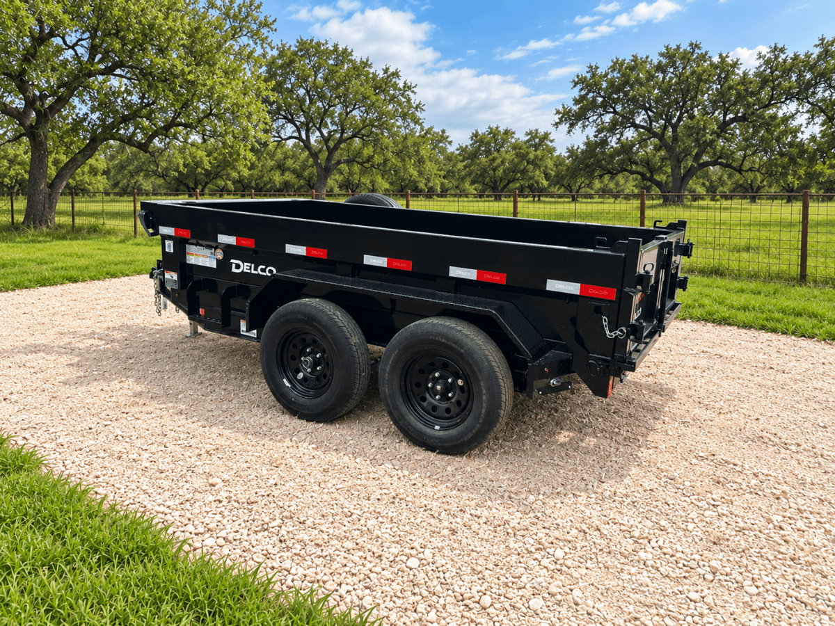 Delco 60"x10' Dump Tandem Bumper 7K- BLACK 8717 - J4 Trailer