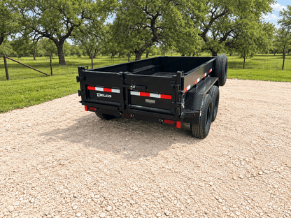 Delco 60"x10' Dump Tandem Bumper 7K- BLACK 8717 - J4 Trailer