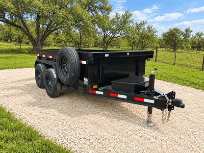 Delco 60"x10' Dump Tandem Bumper 7K- BLACK 8717 - J4 Trailer
